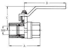 Zawór Kulowy - do Gazu - z Mosiądzu Niklowanego - KARASTO