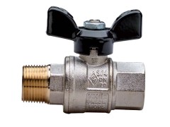 Zawór Kulowy - Gwint Wewnętrzny i Zewnętrzny - seria EURO-SFER  - Art 1721 - Motylek - Produkt Włoski - RB