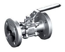 Zawór Kulowy - 3 Częściowy - Kołnierzowy - Stal Szlachetna