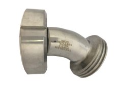 Złącze Mleczarskie - Higieniczne - DIN 11851 - Kątowe - Części  Męska i Żeńska z Nakrętką - Stal Szlachetna