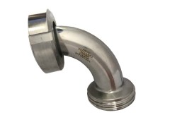 Złącze Mleczarskie - Higieniczne - DIN 11851 - Kolano - Części  Męska i Żeńska z Nakrętką - Stal Szlachetna