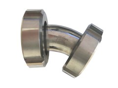 Złącze Mleczarskie - Higieniczne - DIN 11851 - Adapter Kątowy - Części Żeńskie Obustronnie - Stal Szlachetna