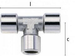 Trójnik T - z Trzema Wewnętrznymi Gwintami Walcowymi - Typ VTT - LUDECKE
