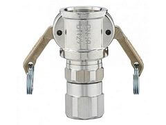 Złącze do Tynkowania - Część Żeńska z Gwintem Wewnętrznym - Typ MIG A - MIG ADR - Aluminium - Złącze "Camlock" do Betonu - LUDECKE