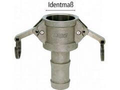 Złacze CAMLOCK - Typ CC (dawniej C) - Część Żeńska z Króćcem -  Amerykańska Norma MIL - LUDECKE