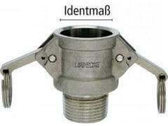 Złącze CAMLOCK - Typ BF (dawniej B) - Część Żeńska z Gwintem Zewnętrznym - DIN EN 14 420-7 - LUDECKE