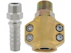 Złącze do Pary z Gwintem Zewnętrznym - ze Stali Nierdzewnej / MS 58 - Kompletne - Typ DAK SS - LUDECKE