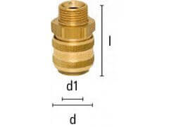 Szybkozłączka z Gwintem Zewnętrznym - w Wersji Krótkiej - Rozmiar 9 - DN 6 - Typ ESHM AKAB - Odpowiednik HASCO Z 8
