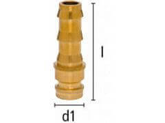 Wtyk Szybkozłączki z Króćcem Szybkiego Montażu - Rozmiar 9 - DN 6 - Typ ESHM S - LUDECKE - Odpowiednik HASCO Z 8