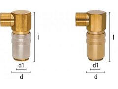 Szybkozłączka z Gwintem Zewnętrznym pod Kątem 90° - Rozmiar 19 - DN 13 - Typ ESHG A-90 - LUDECKE - HASCO Z 8