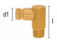 Wtyk Szybkozłączki pod Kątem 90° - z Gwintem Zewnętrznym Metrycznym - Rozmiar 19 - DN 13 - Typ ESHG NA-90 - Odp HASCO Z 8