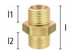 Nypel z Gwintami Zewnętrznymi i Stożkiem Wewnętrznym DIN 3863 - Typ D MH - LUDECKE