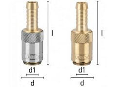 Szybkozłączka z Króćcem do Węża - Rozmiar 9,4mm - DN 6 - Typ ESDM TL- Odpowiednik DME 1/4" - LUDECKE