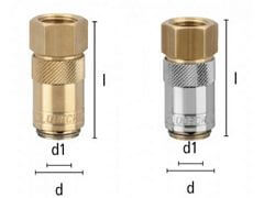 Szybkozłączka z Gwintem Wewnętrznym - Zawór Odcinający - Rozmiar 9,4mm - DN 6 - Typ ESDM IAB - Odpowiednik DME 1/4" - LUDECKE