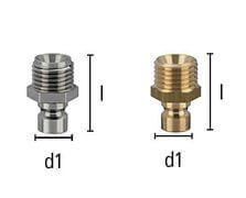 Wtyk Szybkozłączki z Gwintem Zewnętrznym Bez Zaworu Zamykającego - Gwint Rurowy - Rozmiar 9,4mm - DN 6 - Typ ESDM NA - Odpowiednik DME 1/4" - LUDECKE