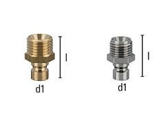 Wtyk Szybkozłączki z Gwintem Zewnętrznym (DIN 13 - metryczny) i Zaworem Odcinającym - Rozmiar 9,4mm - DN 6 - Typ ESDM NAAB - Odpowiednik DME 1/4" - LUDECKE