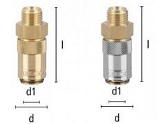 Szybkozłączka z Gwintem Zewnętrznym - Zawór Odcianający- Rozmiar 13,5mm - DN 9 - Typ ESD A/ALAB- Odpowiednik DME 3/8'' - LUDECKE