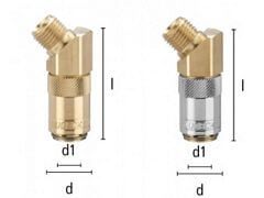 Szybkozłączka z Gwintem Zewnętrznym Pod Kątem 45° - Zawór Odcinający - Rozmiar 13,5mm - DN 9 - Typ ESD A/AL-45AB- Odpowiednik DME 3/8'' - LUDECKE