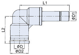 Złącze Wtykowe Kątowe z Wtyczką - RQSL
