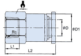 Złącze Wtykowe Proste Gwint Wewnętrzny - Wymiary