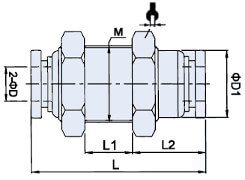 Złącze Wtykowe Proste Przegrodowe RQSS