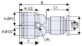 Złącze Wtykowe - Rozdzielacz D4 - RQSQ