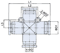 Złącze Wtykowe - Czwrórnik X - Złącze Krzyżowe - RQSX