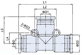 Złącze Wtykowe - Trójnik T - RQST